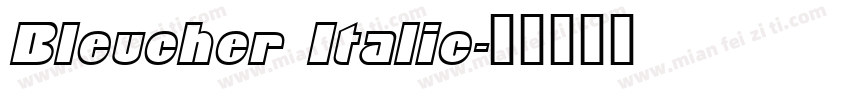 Bleucher Italic字体转换